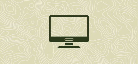 An icon showing a computer desktop. 