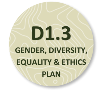 Icon for public deliverable 1.3 - Gender, Diversity, Equality & Ethics Plan. 
