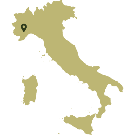 A map of Italy showing Cueno in the North-West.