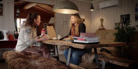 A Norwegian farmer being interviewed by a member of the CoCo team. 