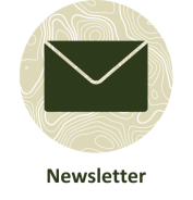 An icon that represents a letter. Newsletter is written below the icon. 