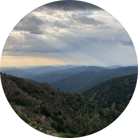 The beautiful green mountain area of the study region. 