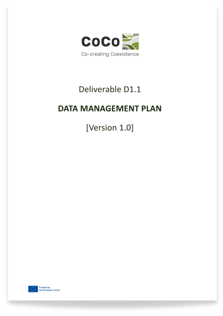 Image poster of Deliverable D1.1 - Data management plan.